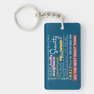 sobriety is a journey keychain 18c