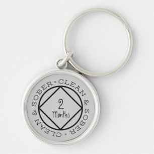 Sobriety Keychain Custom Personalized Keepsake