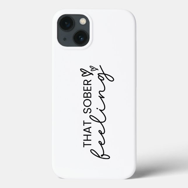 Sobriety Quote Handwritten Script Sober Case-Mate iPhone Case (Back)