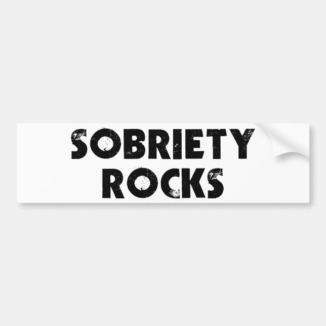 Sobriety Rocks Bumper Sticker (Front)