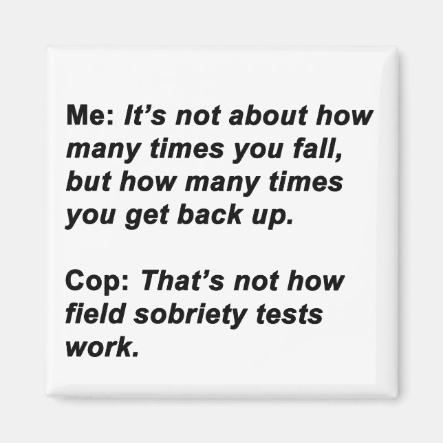 Sobriety Test Magnet (Front)