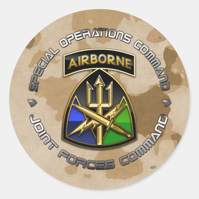 SOC Joint Forces Command CSIB+SSI Classic Round Sticker (Front)