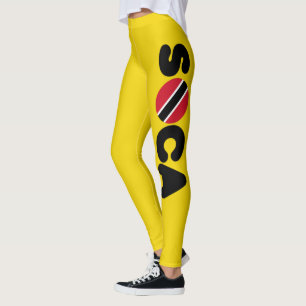 Soca Trinidad & Tobago Flag Carnival Leggings