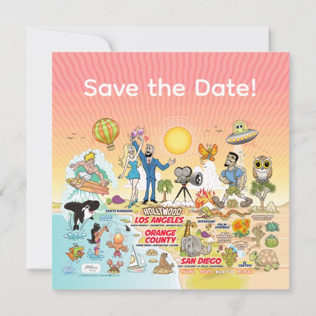 SoCal Beach Paradise Save The Date (Back)