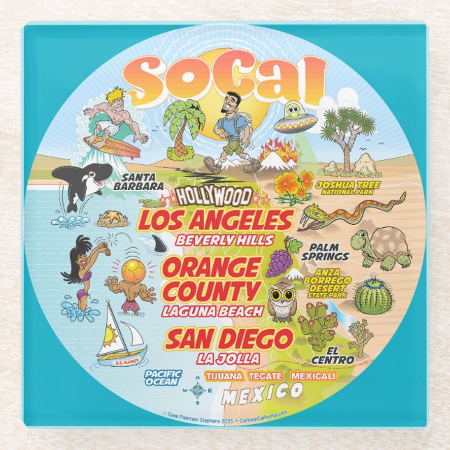 SoCal Glass Coaster (Front)