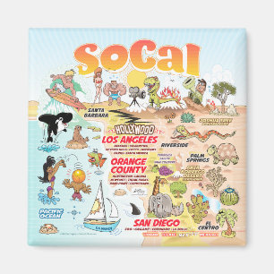 SoCal Scene Ceramic Tile Magnet