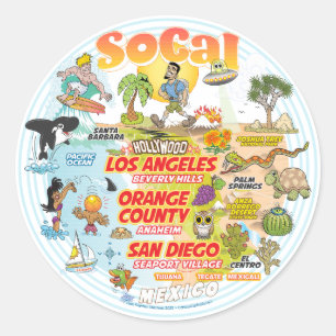 SoCal Seaport Classic Round Sticker