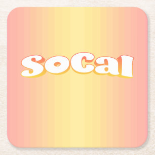 SoCal Square Paper Coaster
