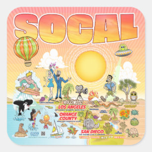 SoCal Square Sticker