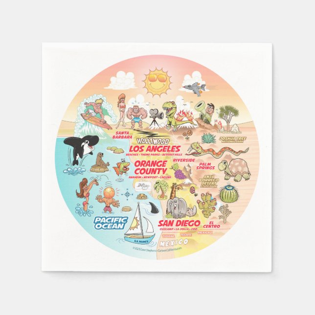 SoCal Sunset Napkin (Front)