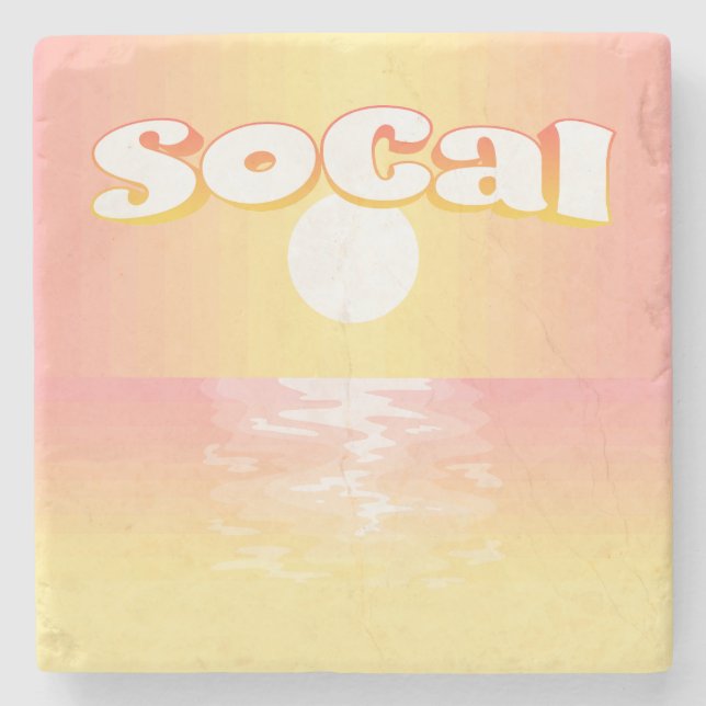 SoCal Sunset Stone Coaster (Front)
