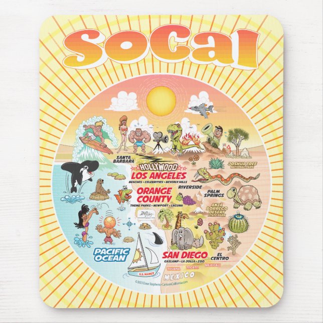 SoCal Sunshine Mouse Pad (Front)
