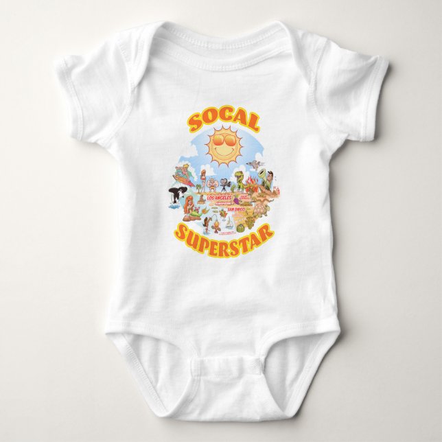 SoCal Superstar Baby Bodysuit (Front)