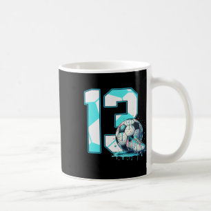 Soccer 13th Birthday 13 Year Old Ice Cream Drip Bd Coffee Mug
