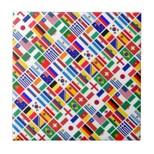 SOCCER 2014 emblems pattern Tile