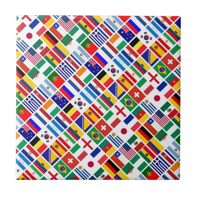 SOCCER 2014 emblems pattern Tile (Front)