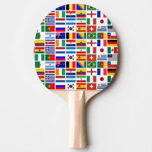 SOCCER 2014 flags pattern Ping Pong Paddle