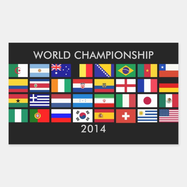 SOCCER 2014 RECTANGULAR STICKER (Front)