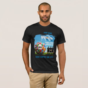 Soccer 2026 futbol Argentina Custom Name country T-Shirt