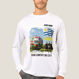 Soccer 2026 futbol Uruguay Custom Name country  Tri-Blend Shirt