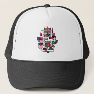 Soccer 2026 USA, Canada, Mexico Football Art Trucker Hat