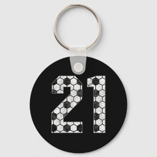 Soccer #21 Love Soccer Mom Favorite Player Jersey  Key Ring