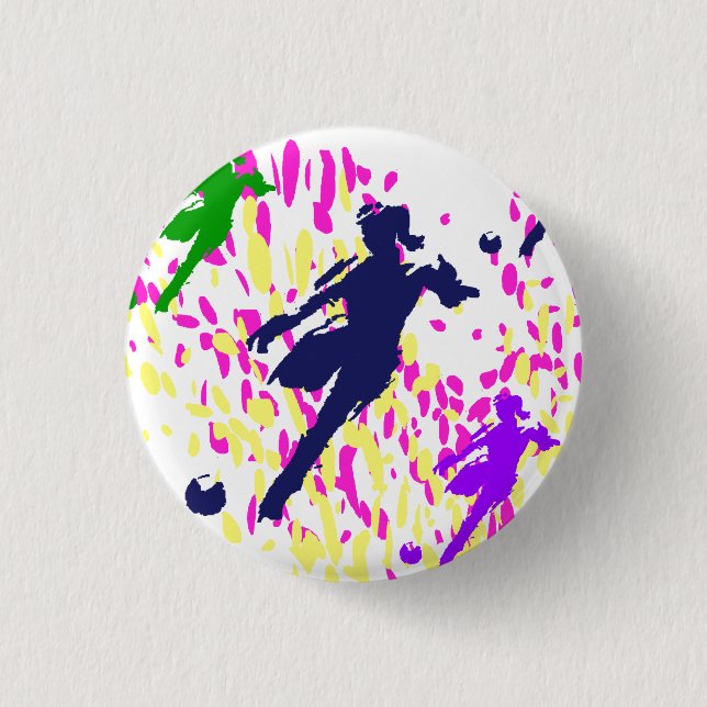 SOCCER     3 CM ROUND BADGE (Front)