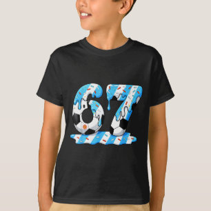 Soccer 67 Argentina Flag Six Seven Funny Gen Alpha T-Shirt