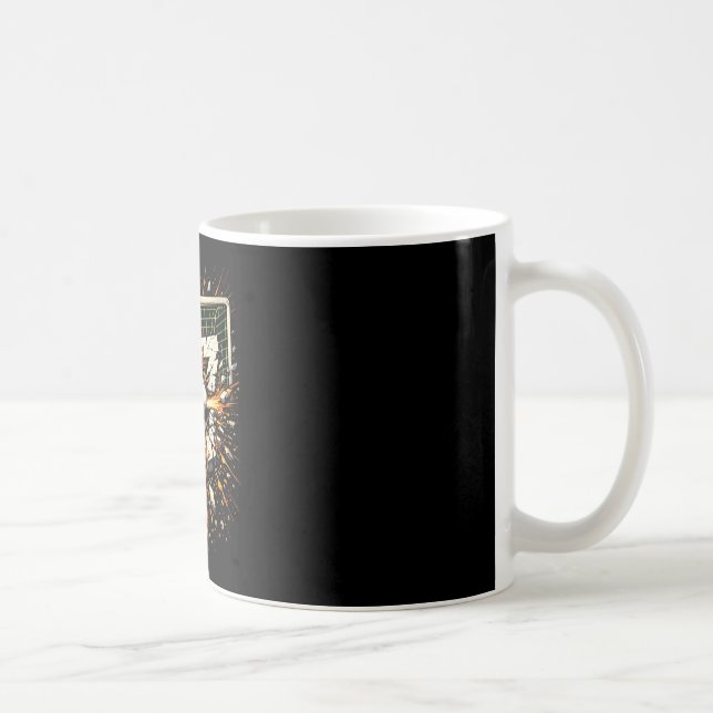 Soccer 67 Explosive Goal Power Shot Number  Coffee Mug (Right)