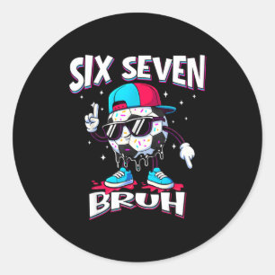 Soccer 67 Meme Six Seven Soccer 67 Boys Girls  Classic Round Sticker