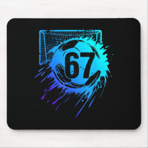 Soccer 67 Six Seven Cool Number Funny Football Mem Mouse Pad