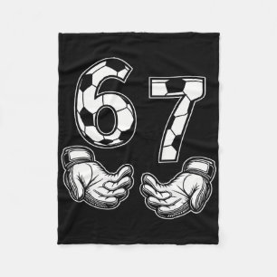 Soccer 67 Six Seven Costume Soccer Lovers  Fleece Blanket