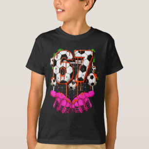 Soccer 67 Six Seven Funny Gen Alpha Meme Drip Boys T-Shirt