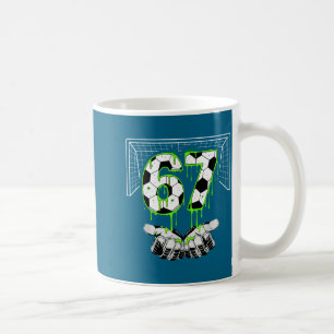Soccer 67 Six Seven Funny Gen Alpha Meme Drip Coffee Mug