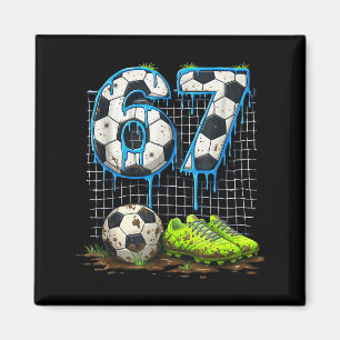 Soccer 67 six seven funny gen alpha meme drip magnet