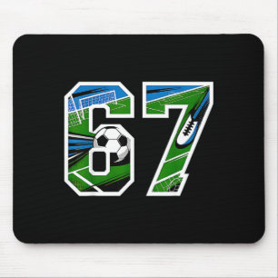 Soccer 67 Six Seven Funny Gen Alpha Meme Mouse Pad
