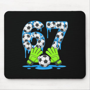 Soccer 67 Six Seven Gen Alpha Meme Drip 67 Ice Cre Mouse Pad