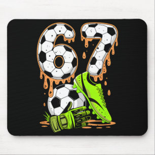 Soccer 67 Six Seven Meme Boys Teens Kids Gen Alpha Mouse Pad