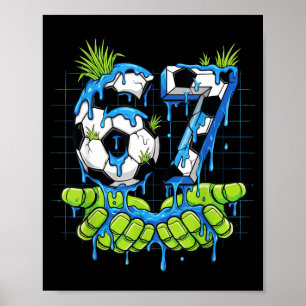Soccer 67 Six Seven Meme Boys Teens Kids Gen Alpha Poster