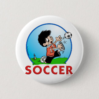 Soccer 6 Cm Round Badge