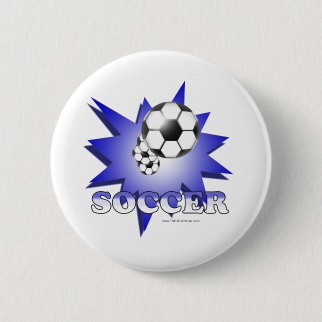 Soccer! 6 Cm Round Badge (Front)