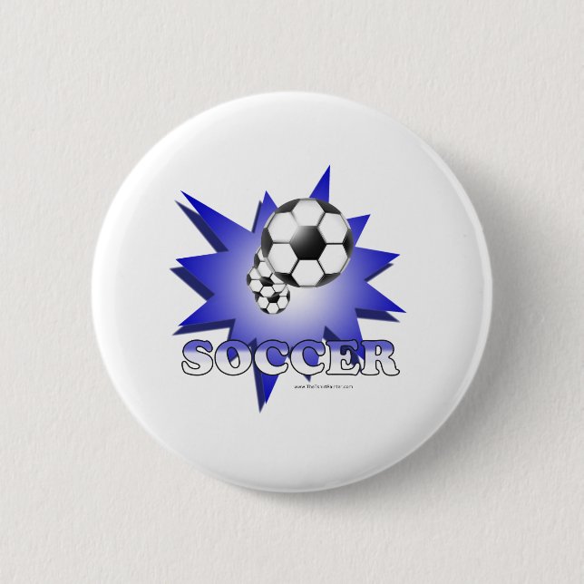 Soccer! 6 Cm Round Badge (Front)