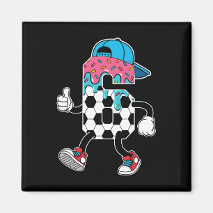 Soccer 6 Year Old Ice Cream Drip Youth 6th Birthda Magnet