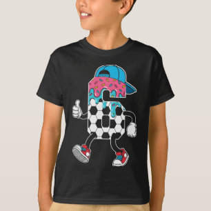 Soccer 6 Year Old Ice Cream Drip Youth 6th Birthda T-Shirt