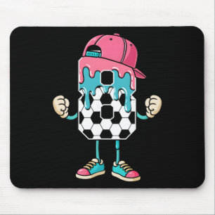 Soccer 8 Year Old Ice Cream Drip Youth 8th Birthda Mouse Pad