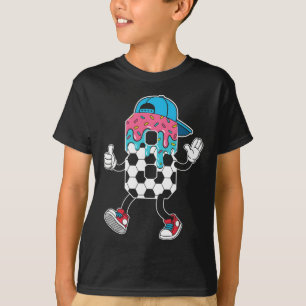 Soccer 8 Year Old Ice Cream Drip Youth 8th Birthda T-Shirt
