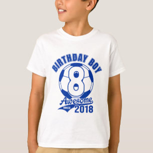 Soccer 8th Birthday Boy Kids Sports Footll Party G T-Shirt