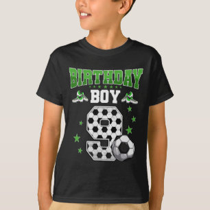Soccer 9th Birthday Boy 9 Year Old Sport 9yr Boys T-Shirt