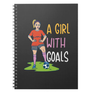 Soccer - A Girl With Goals Notebook