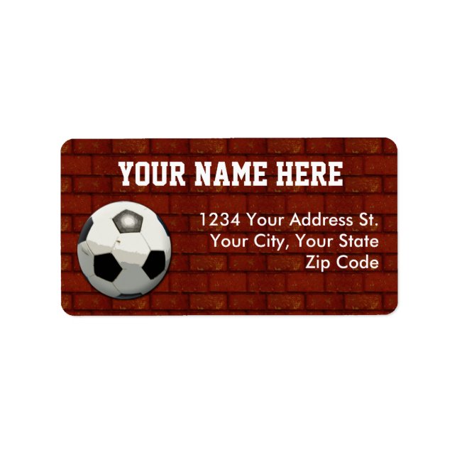 Soccer Address Labels (Front)